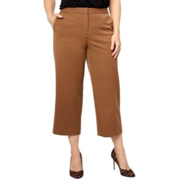 Tailored by Susan Graver Pet Bi-Stretch Culottes Toffe Petite 16 A615698 - Picture 1 of 2